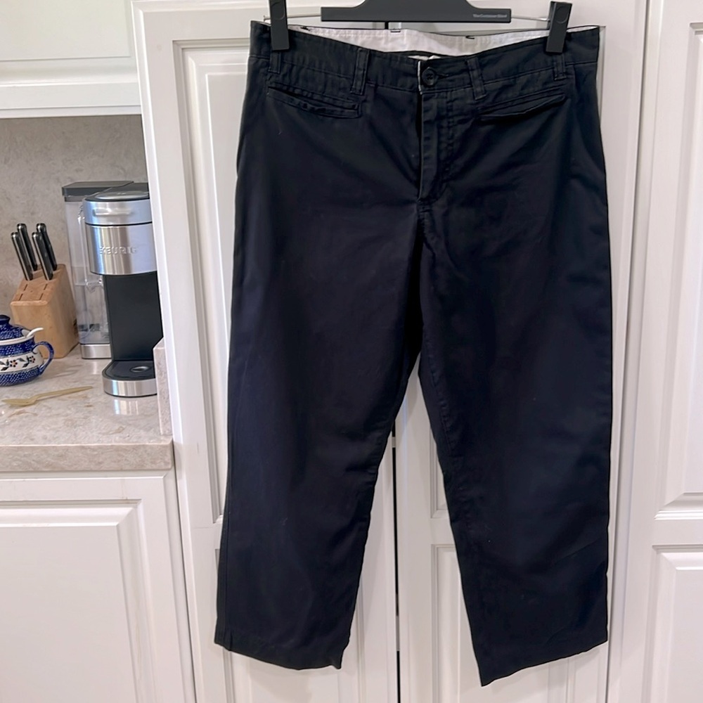 Gap black crop chinos pants sz 8